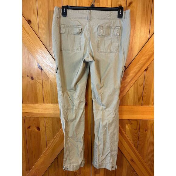 Eddie Bauer Womens Ripstop Light Khaki Cargo Adjustable Snap Cuffs Size 10 (8982 - Picture 4 of 8
